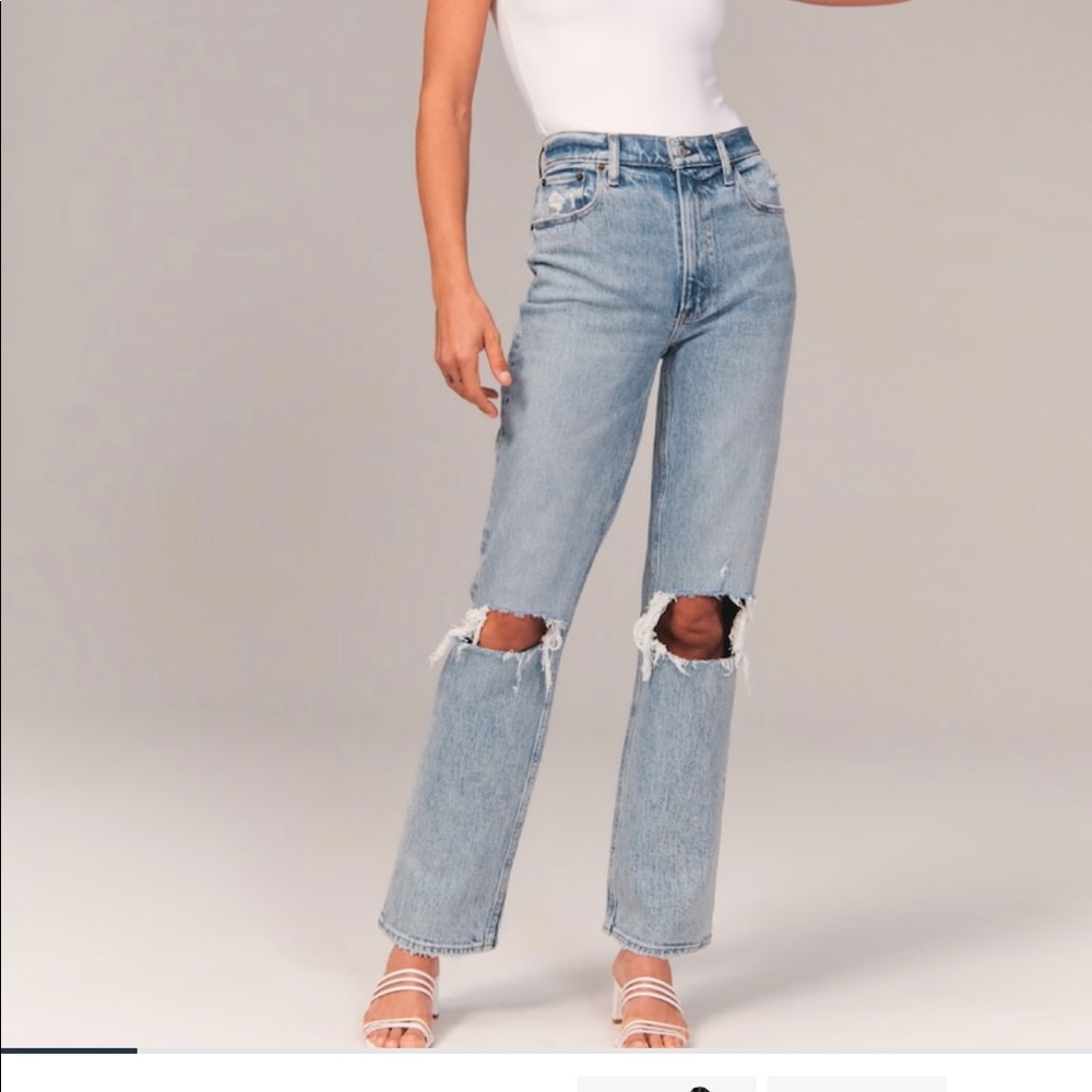 Abercrombie & Fitch 90s Ultra High Rise Straight Jean